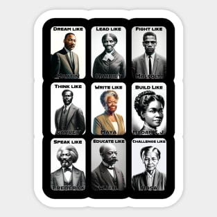 Heroes of Black History, Civil Rights Leaders Sticker